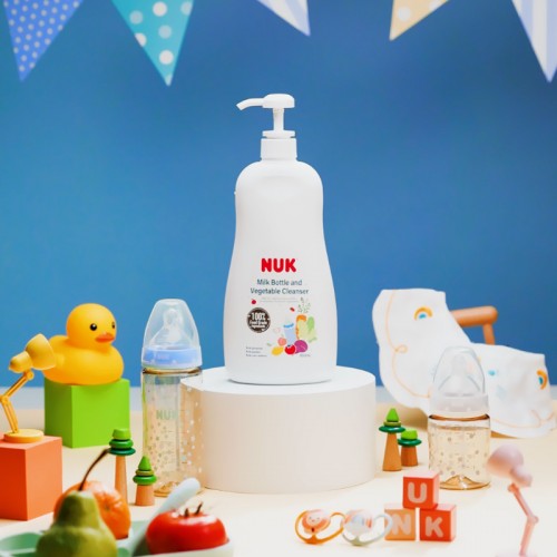 NUK Milk Bottle and Vegetable Cleanser 950ml + Refill 750ml | 100% Food Grade Ingredients